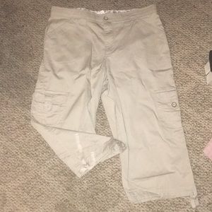 Khaki and pink capris bundle